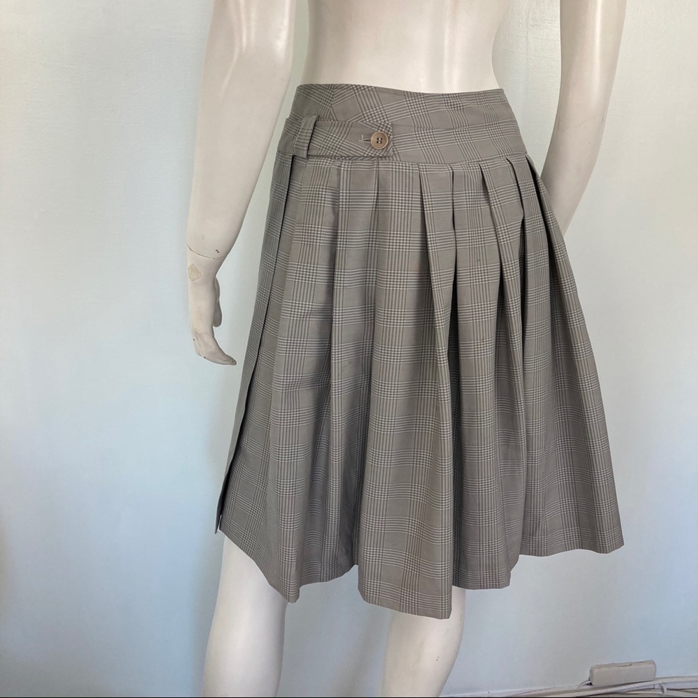 Paul Smith Blk label Grey Plaid Wrap Skirt